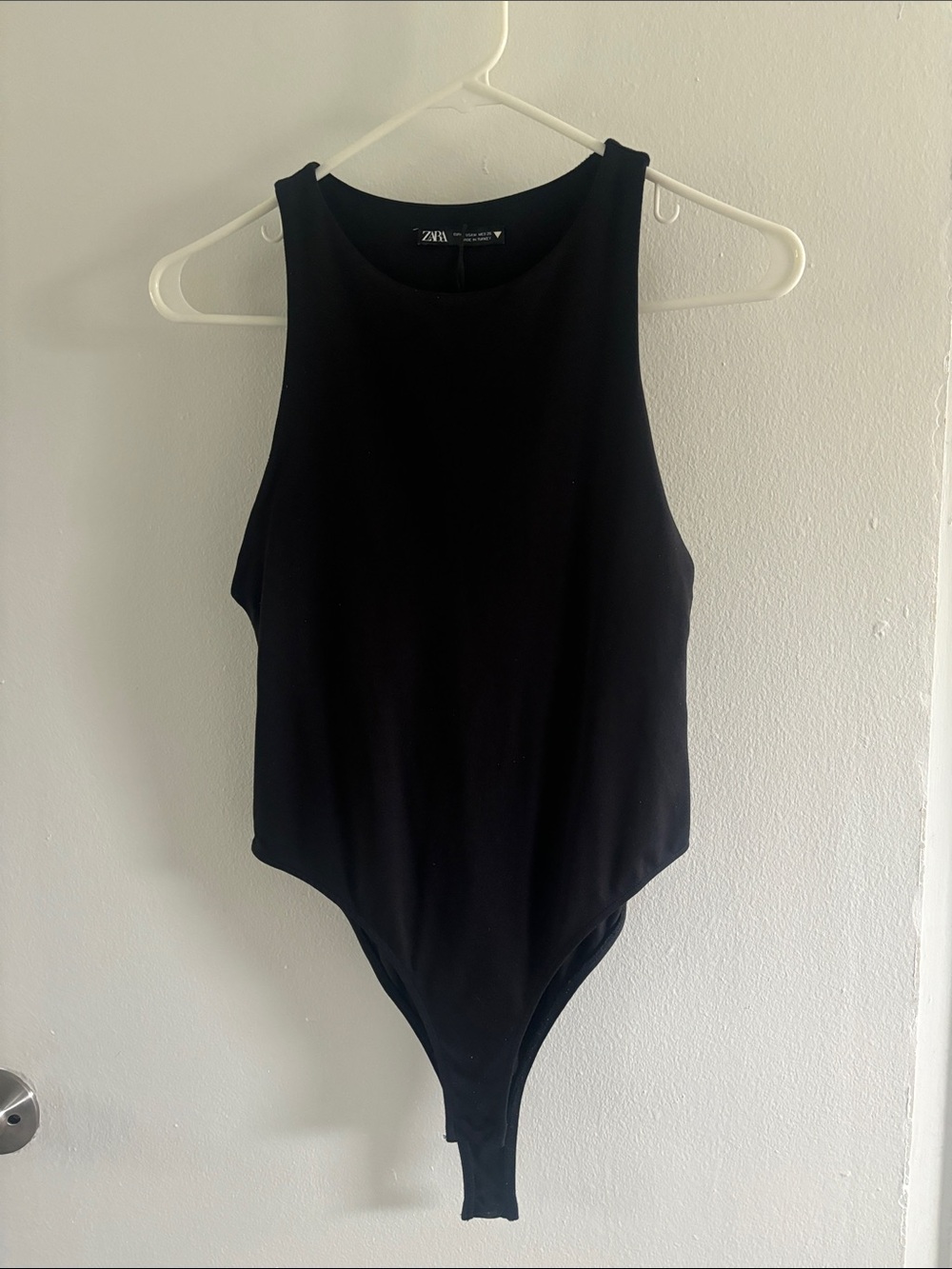 Zara Black High-Neck Sleeveless Bodysuit